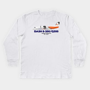 DeHavilland Canada Dash 8-300/Q300 - Airphil Express Kids Long Sleeve T-Shirt